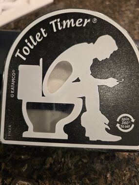 Toilet Timer by - Black and White Bathroom Timer